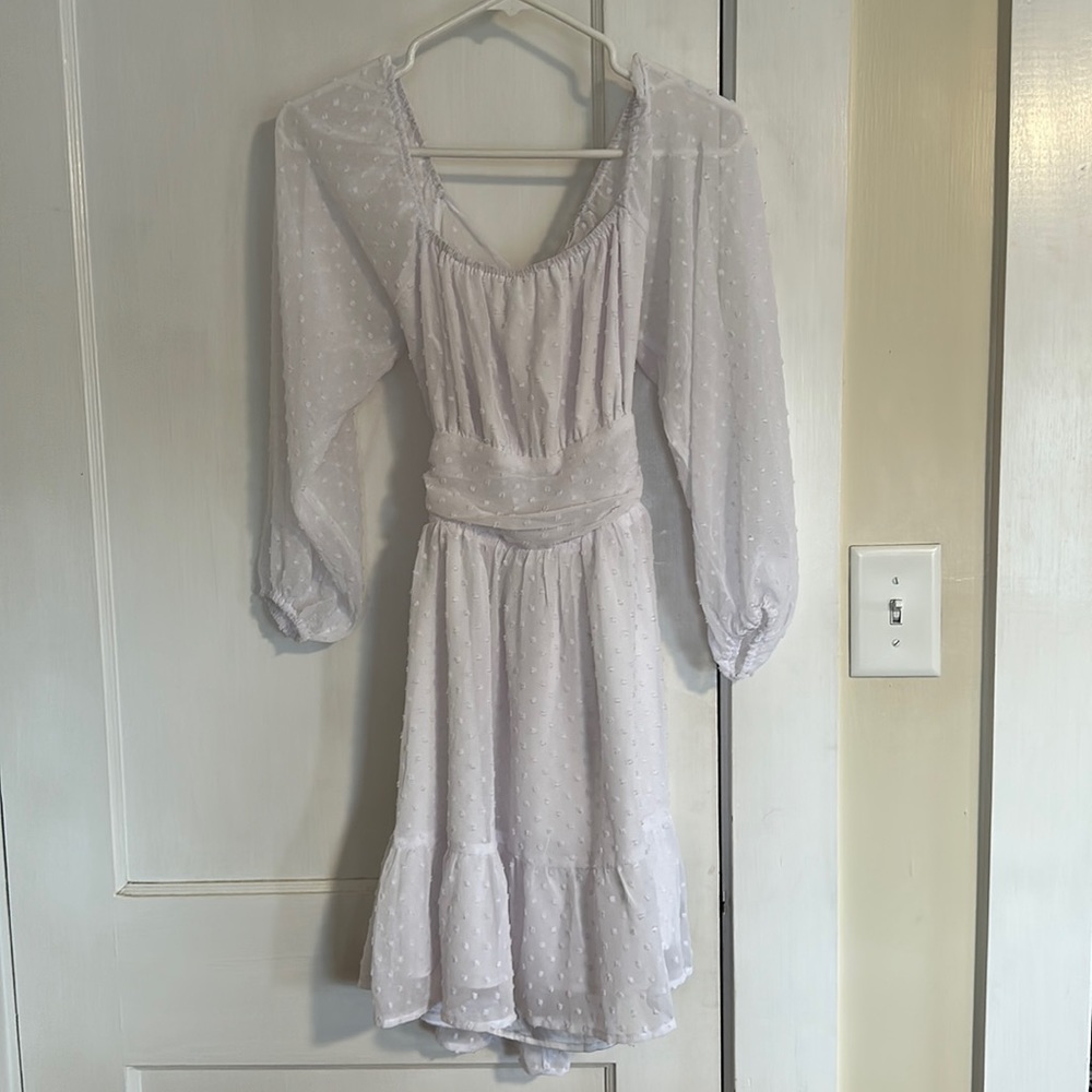 White Dotted Dress